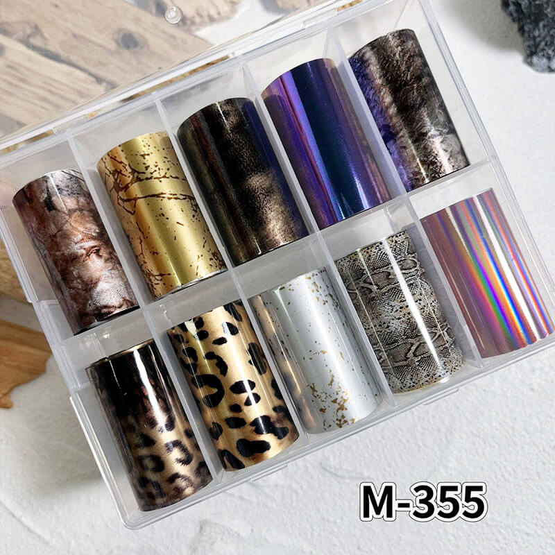 Snake Leopard Print Paid Nail Art Transfer Foil