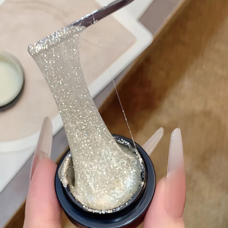 Sparkling Pull Line Nail Gel – No Wipe Elastic Drawing Gel for Nail Art