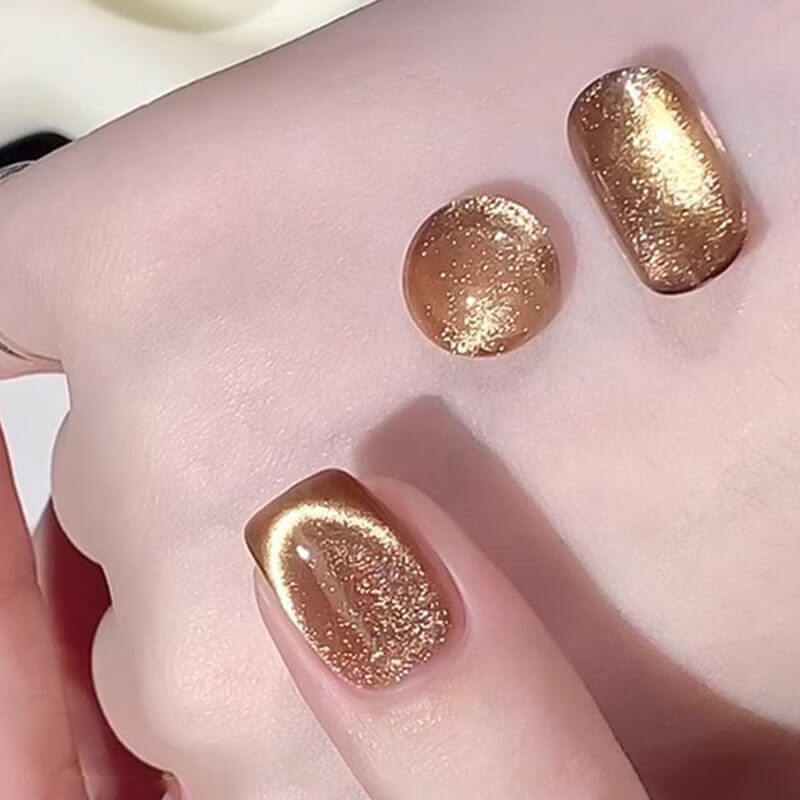 Crystal Glitter Cat Eye Gel Nail Polish