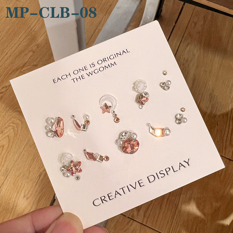 Rhinestone Decoration Kit for Nail DIY Heart Star Rhinestone Nail Art