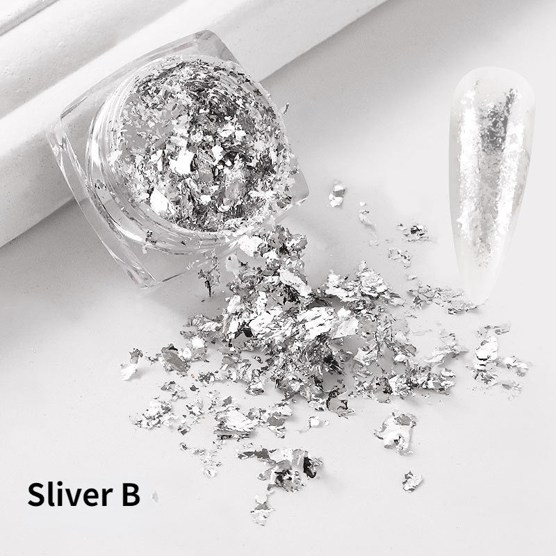 Gold Sliver Foil Paper Nail Decoration DIY Tools