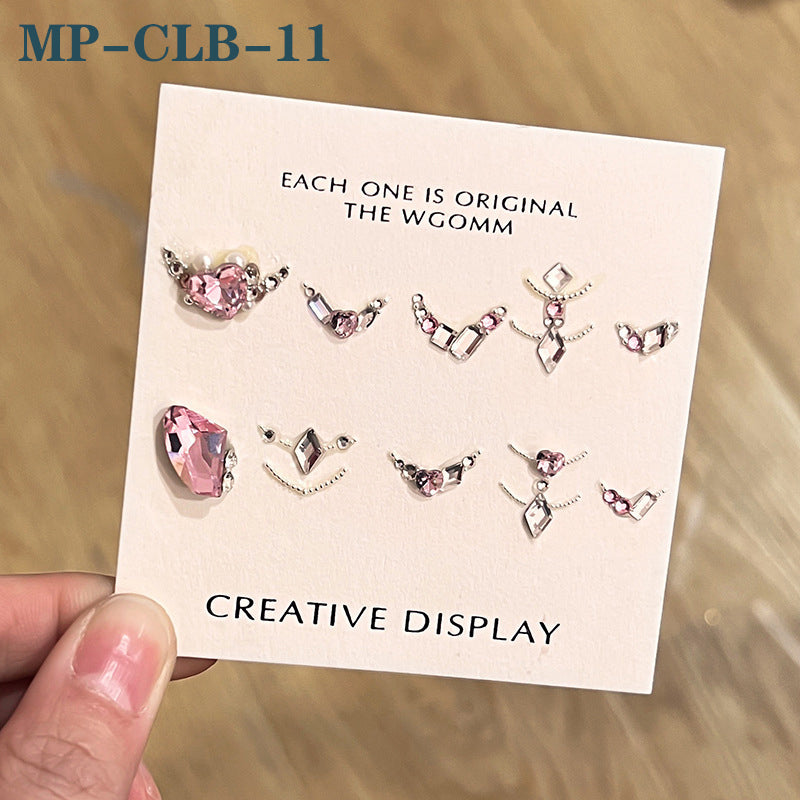 Rhinestone Decoration Kit for Nail DIY Heart Star Rhinestone Nail Art