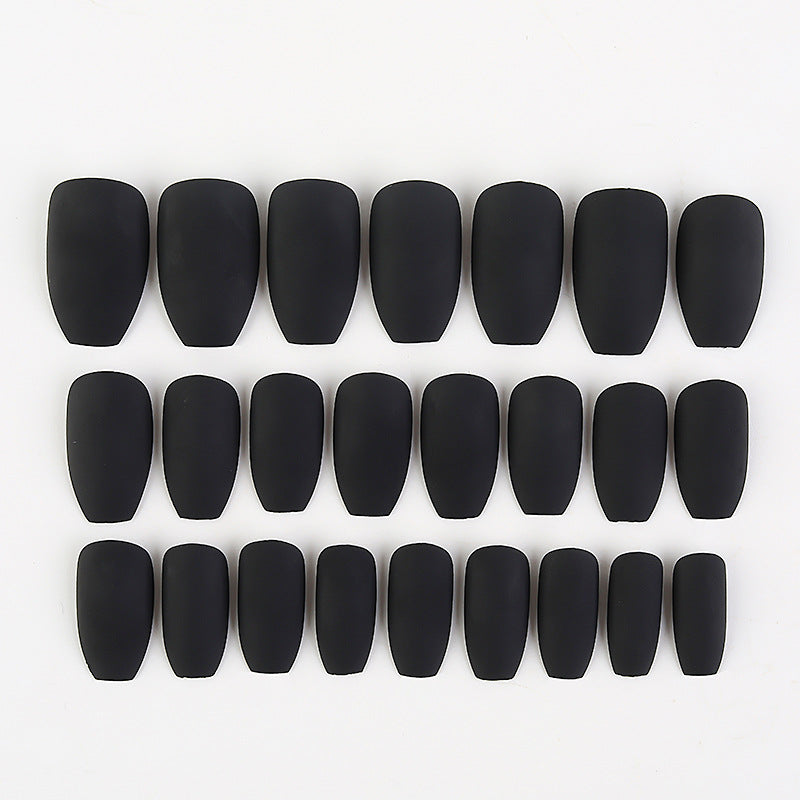 Medium Long Handmade Press On Nails Matte Nude Fake Nail Tips