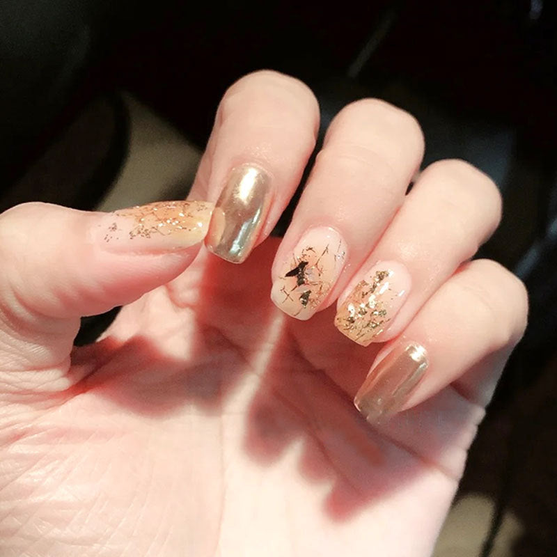 Gold Sliver Foil Paper Nail Decoration DIY Tools