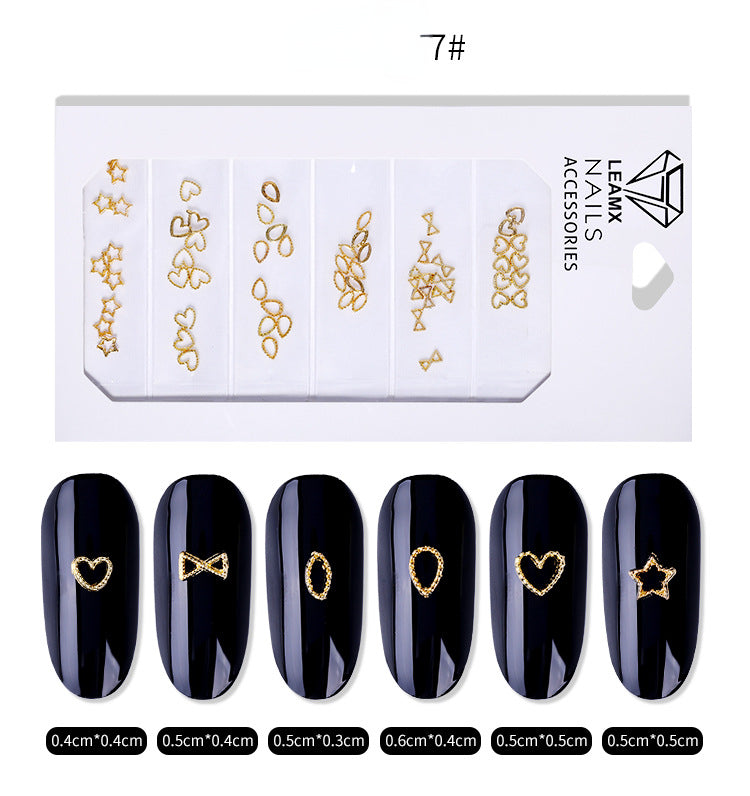 Retro Cross Alloy Nail Accessory Hollow Metal Decoration