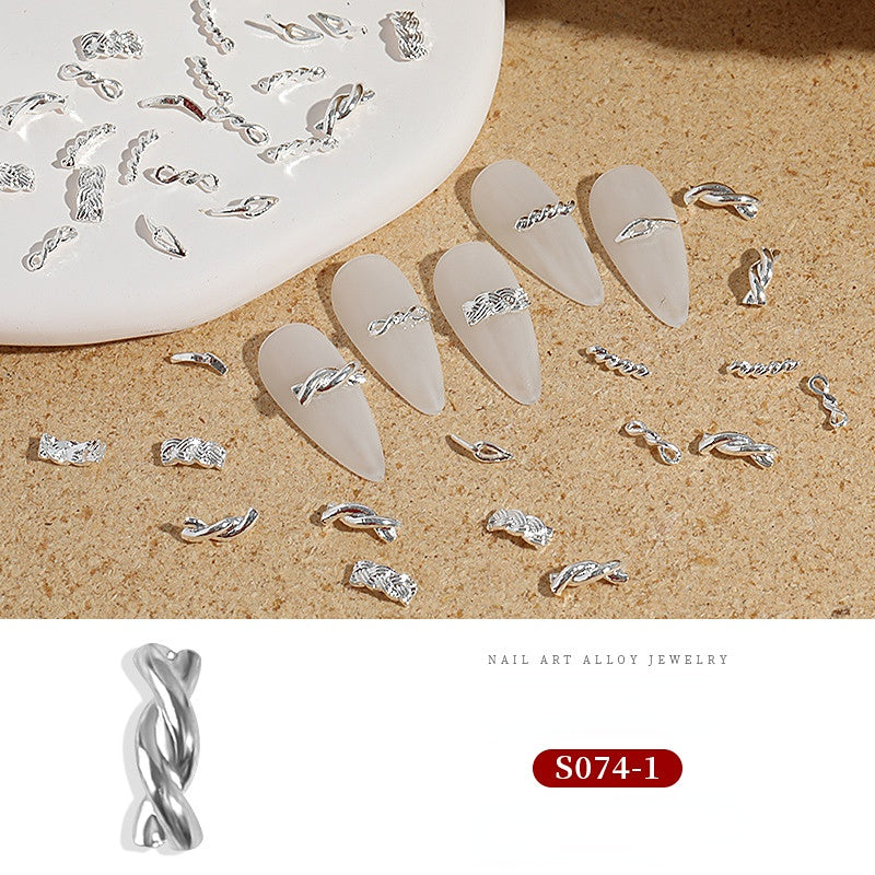 Alloy Jewelry for Nail Art Cross Heart Rose Chain Rhinestone
