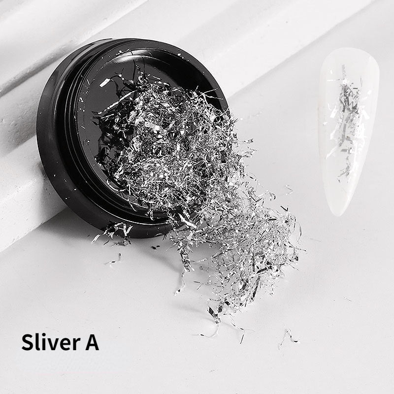 Gold Sliver Foil Paper Nail Decoration DIY Tools