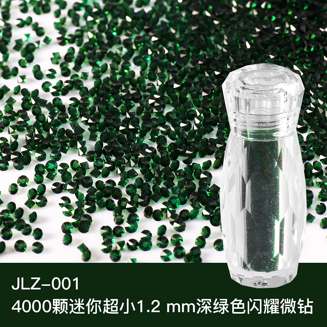 Ultra Mini Rhinestone Nail Art AB Gem Glitter Diamond Beads Nail Decals