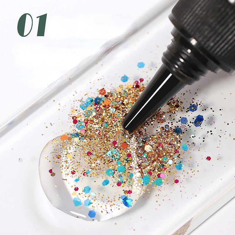 Varnish Nail Polish Blend Powder Sequin Clear Polish