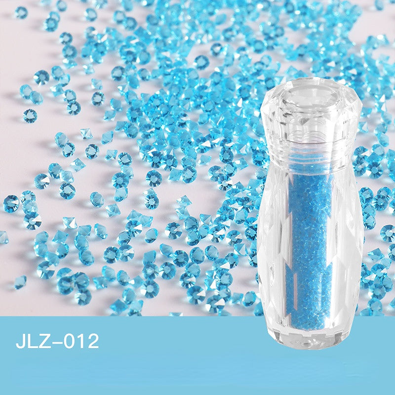 Ultra Mini Rhinestone Nail Art AB Gem Glitter Diamond Beads Nail Decals
