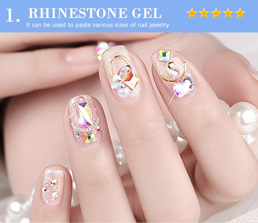5in1 Super Diamond Glue Nail Gel Strong Adhesive for DIY