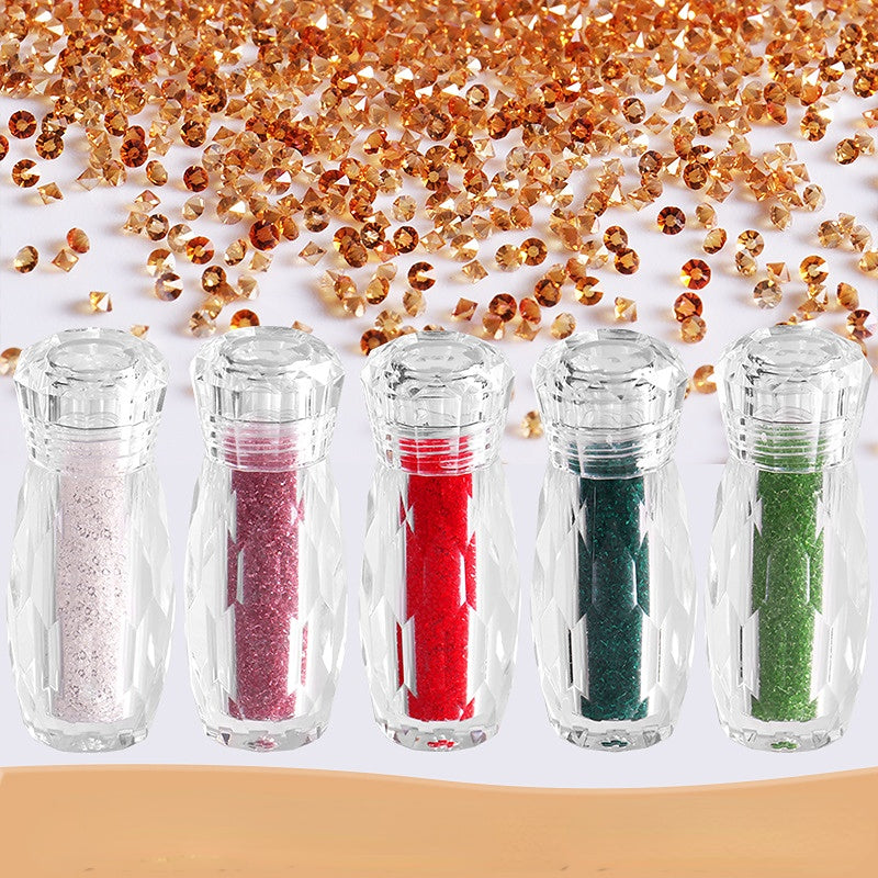 Ultra Mini Rhinestone Nail Art AB Gem Glitter Diamond Beads Nail Decals