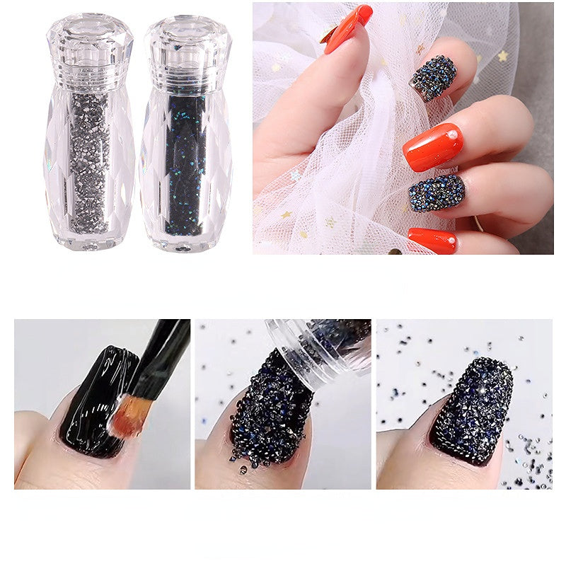 Ultra Mini Rhinestone Nail Art AB Gem Glitter Diamond Beads Nail Decals