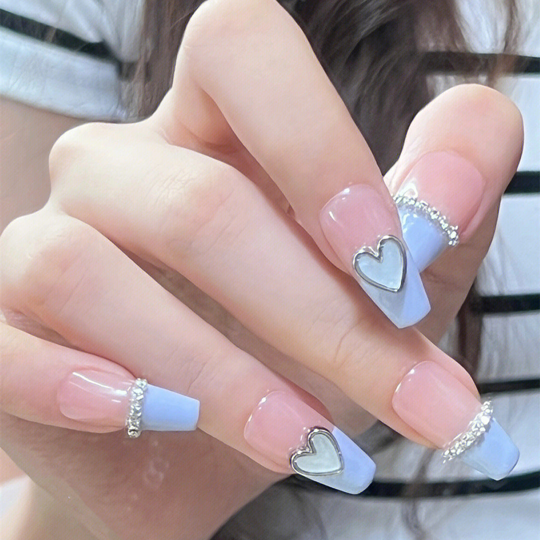 3D Fritillary Peach Heart Alloy Jewelry Diamond Rhinestone for Nail DIY