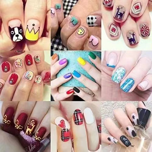 12 Colors Nail Art Pen Set Drawing Pens for Nail Art DIY Tools