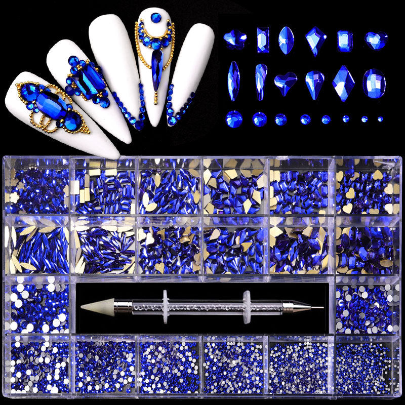 21 Grid Nail Art Rhinestones Grid Crystal Diamond