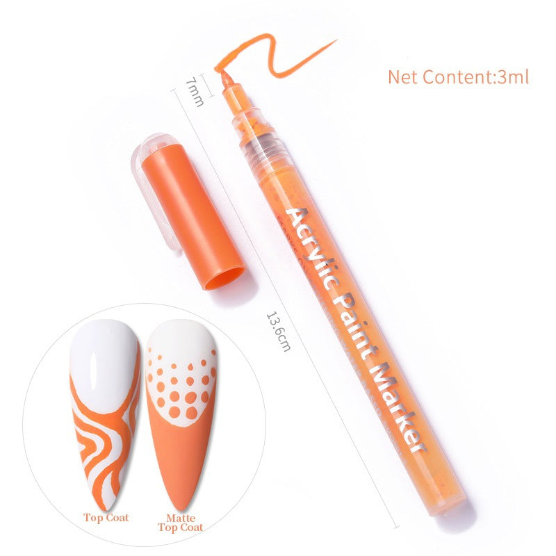 3D Graffiti Nail Art Pen Dot Liner Pen for Nail DIY Paint Tools