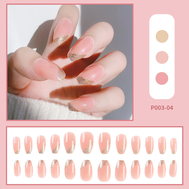 Cute French Tip Press on Nails Fake Nails