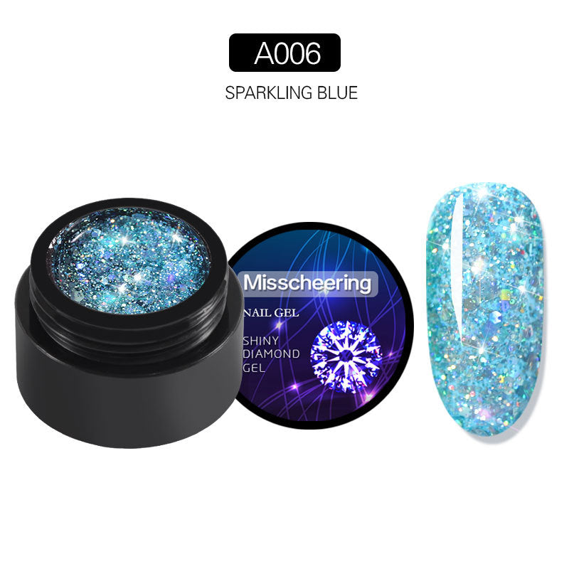 Reflective Glitter Sequins Gel Nail Polish Shimme Polish Sparkly Shiny Gel