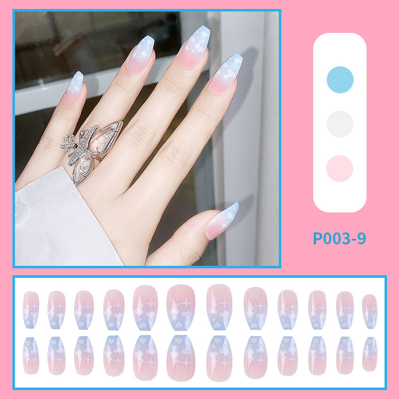 Cute French Tip Press on Nails Fake Nails