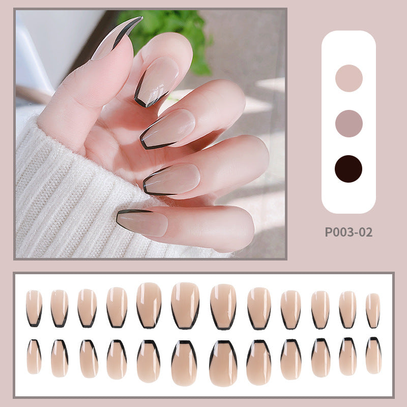 Cute French Tip Press on Nails Fake Nails