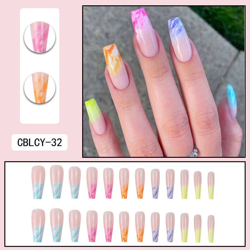 Extra Long Press on nails Diamond Glitter Fake Nails Acrylic Coffin Nails