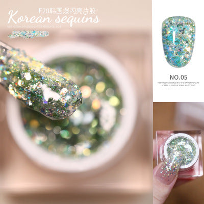 Glitter Nail Gel Polish Sequin Nail Gel Shimmer Laser Polish