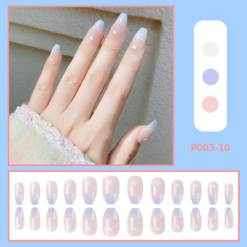 Cute French Tip Press on Nails Fake Nails