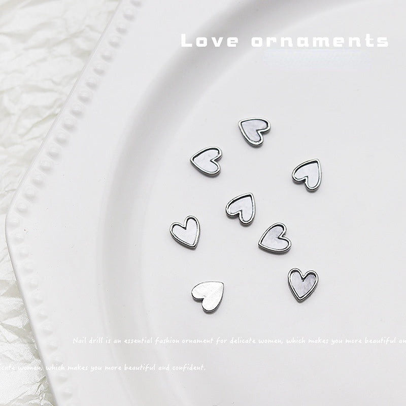 3D Fritillary Peach Heart Alloy Jewelry Diamond Rhinestone for Nail DIY