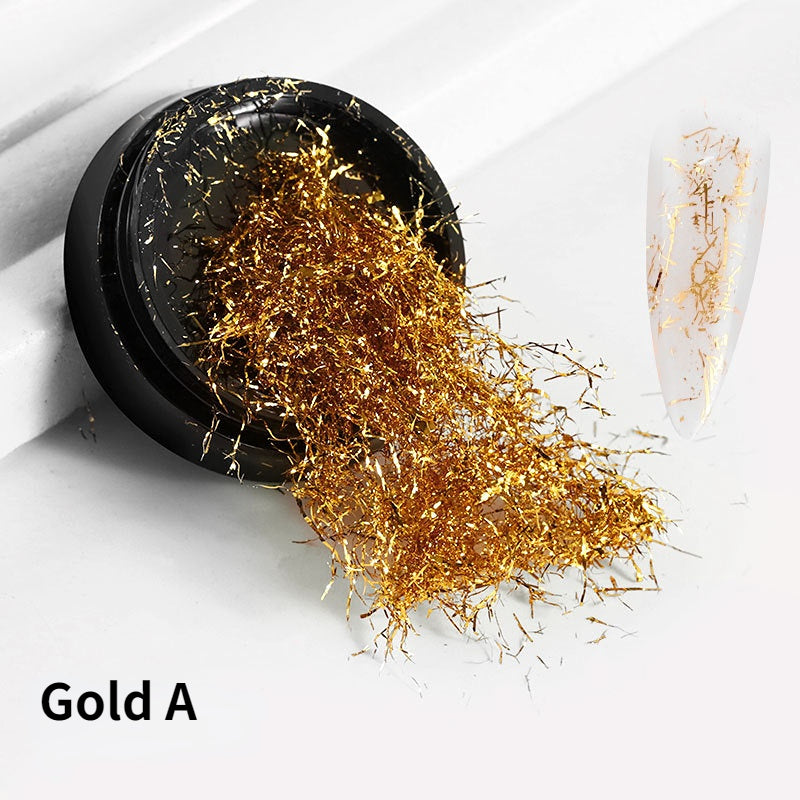 Gold Sliver Foil Paper Nail Decoration DIY Tools
