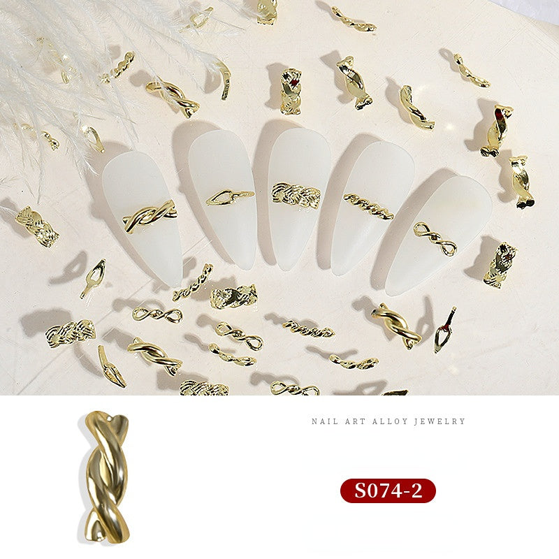 Alloy Jewelry for Nail Art Cross Heart Rose Chain Rhinestone