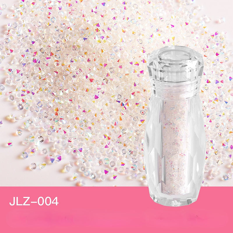 Ultra Mini Rhinestone Nail Art AB Gem Glitter Diamond Beads Nail Decals