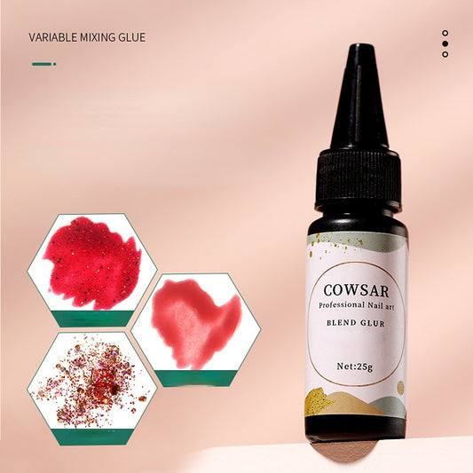 Varnish Dilution Gel Blend with Powder Sequin Nail Polish