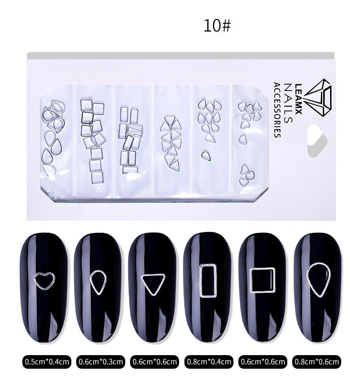 Retro Cross Alloy Nail Accessory Hollow Metal Decoration
