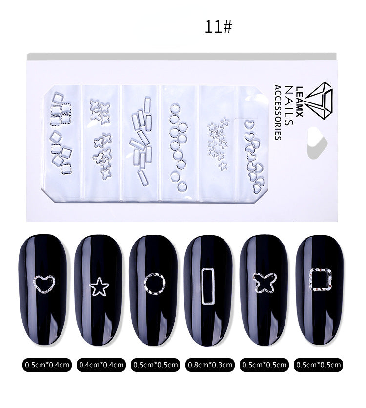 Retro Cross Alloy Nail Accessory Hollow Metal Decoration