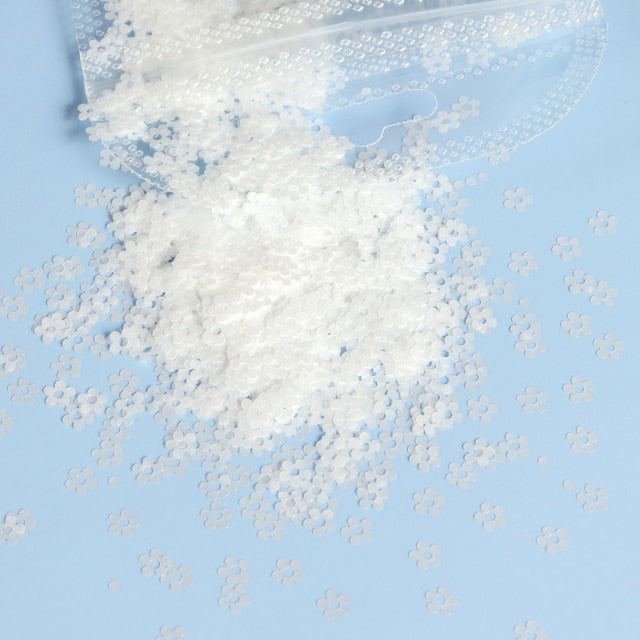 3D White Flower Nail Art Charm Decoration Decals Nail Art Gem