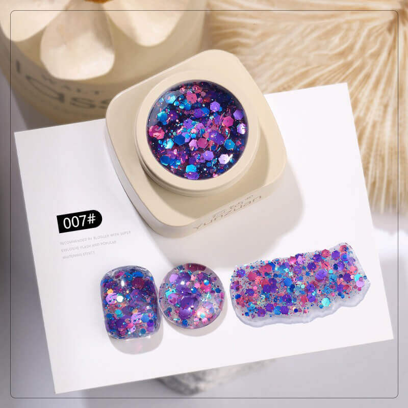 Ultra Sparkle Glitter Gel Polish – Shimmering Holographic Nail Gel