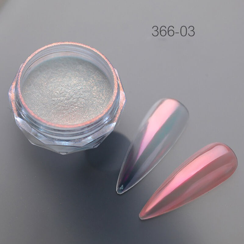 Ultra Shine Aurora Nail Powder – Mirror Chrome Effect Dust for Manicure