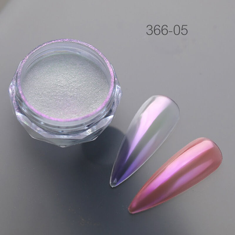 Ultra Shine Aurora Nail Powder – Mirror Chrome Effect Dust for Manicure