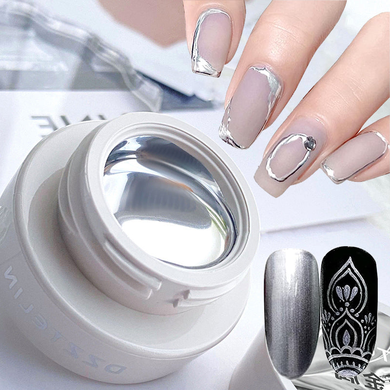 Metallic Painting Gel Mirror Nail Gel Silver Painted Gel Nail Polish