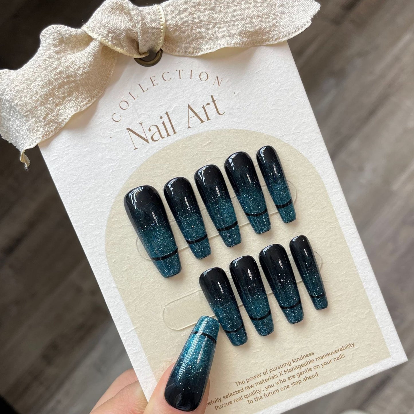 Black & Blue Ombre French