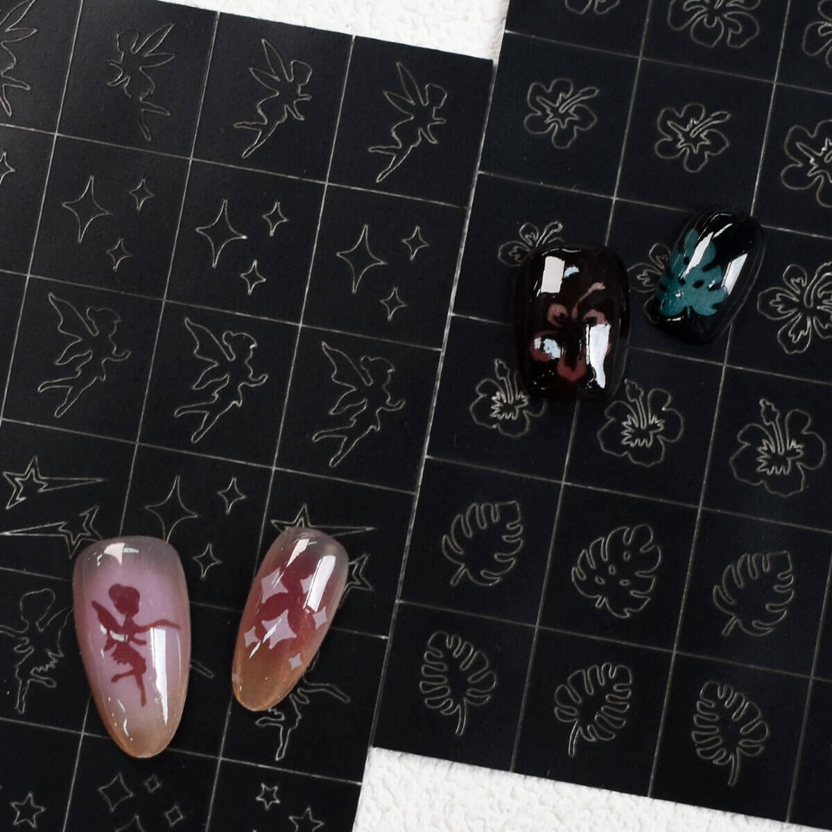 Cute Animal & Ocean Nail Art Stickers – Leaves, Plants, Jellyfish, Shell & Mermaid Designs