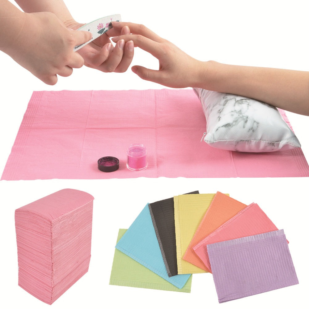 Disposable Nail Mats Fordable Nail Paper Towels for Salon Manicure Tattoo