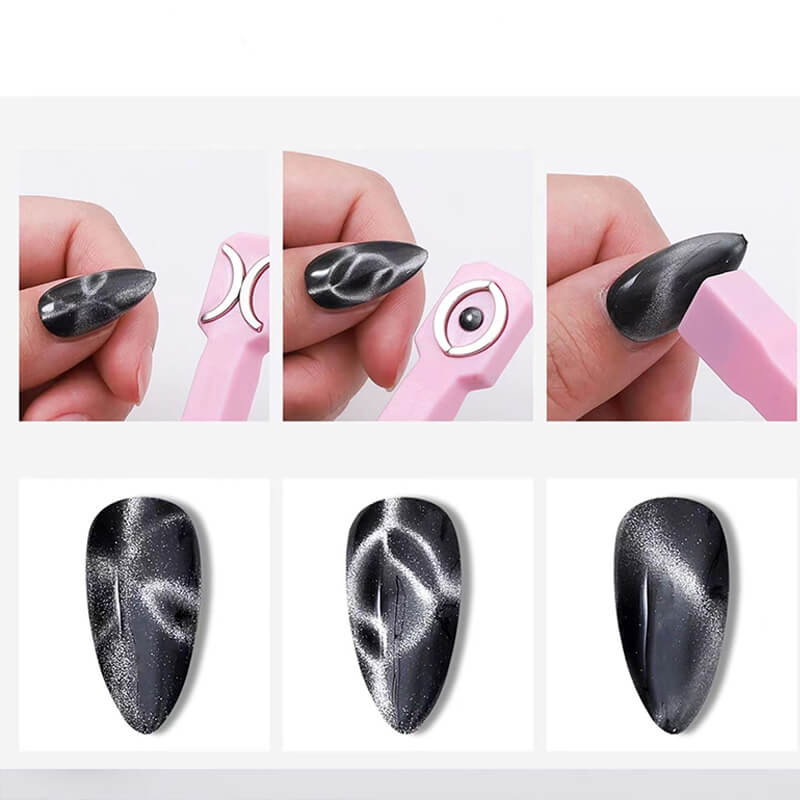 3-in-1 cat eye nail magnet tool for magnetic nail art designs