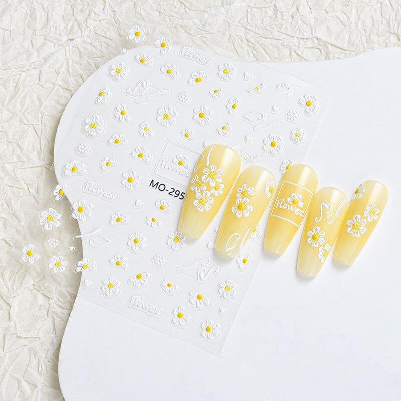 5D Flower Bee Nail Art Sticker Decals