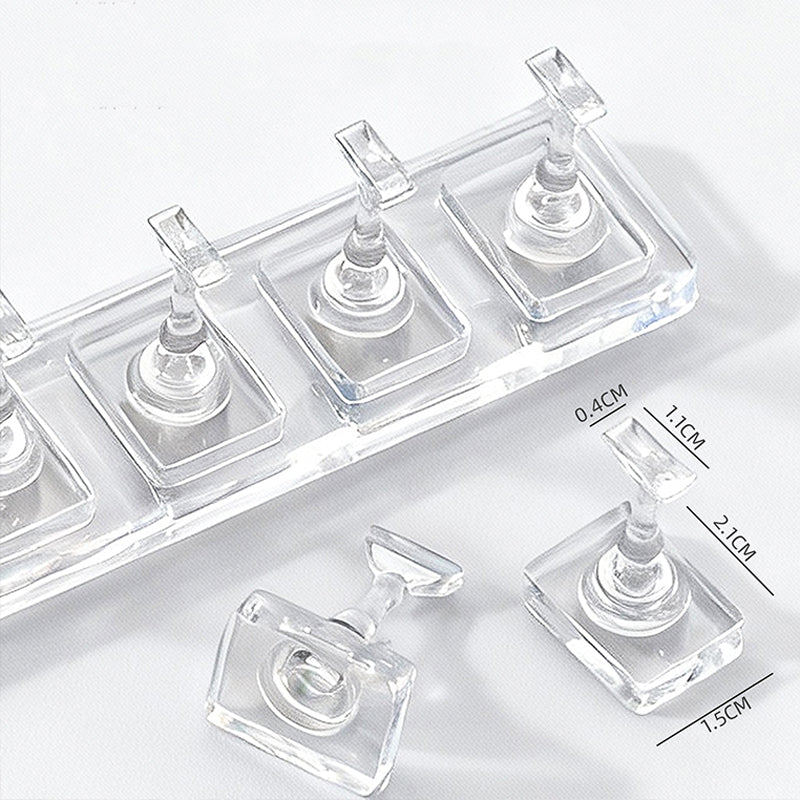 Acrylic Nail Display Stand | Non-Magnetic Mannequin Finger Holders for Nail Artists