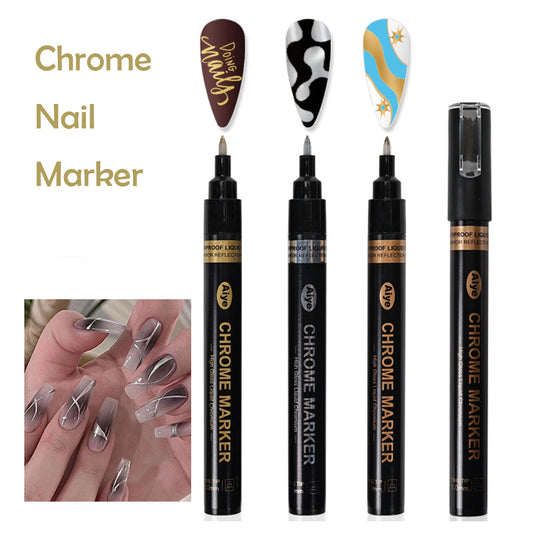 Nail Art Graffiti Pen Chrome Nail Art Pen Mirror Effect for Nail Art Design