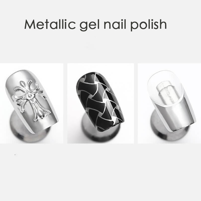 Metallic Chrome Gel Nail Polish