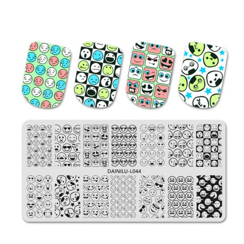 Geometric Lines & Dots Nail Stamping Plate – Abstract Pattern Steel Plate for Nail Art Design