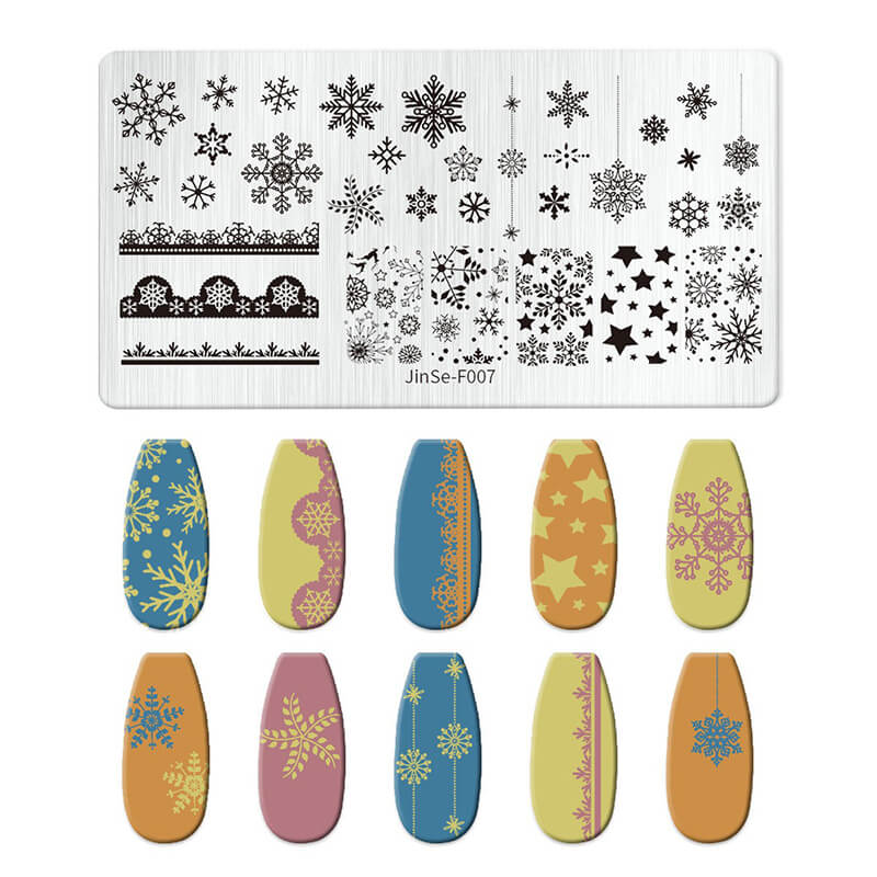 Butterfly Floral Snowflake Starburst Nail Stamping Plate – Multi-Pattern Nail Art Steel Plate